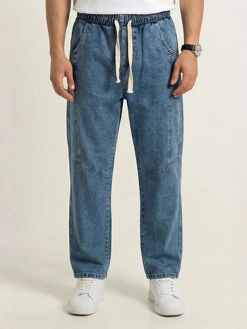 بيغ دارت BDART Baggy Denim Pants with Drawstring Waist